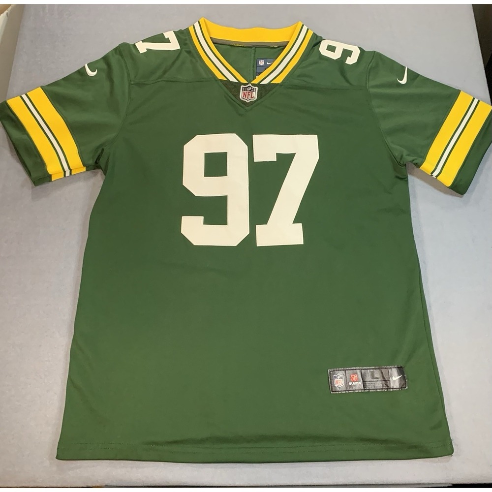 Green Bay Packers NFL Kenny Clark #97 Stitched Football On Field Jersey Size L